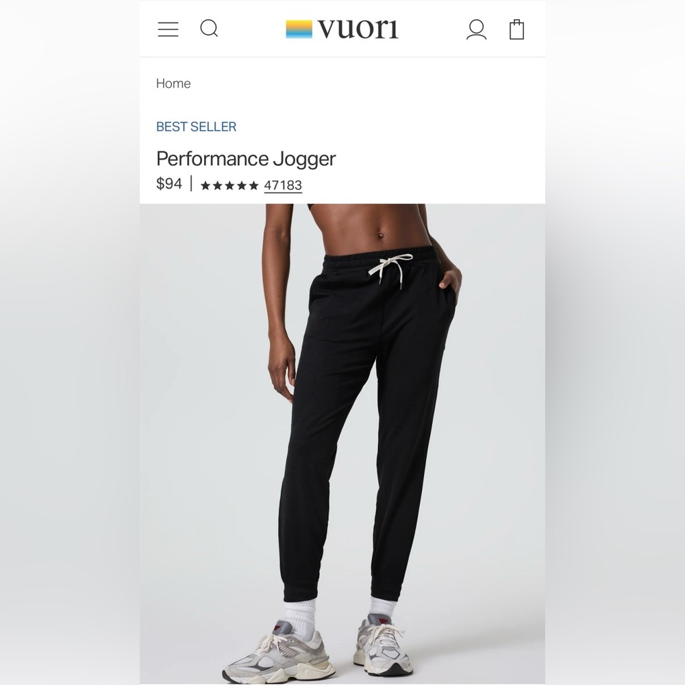 Vuori Women’s Black Joggers